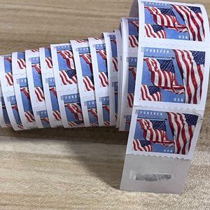 Us Stamps 2022 Flag Roll Forever (5 rolls of 500 stamps)